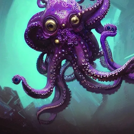 a of a cyberpunk bad octopus by ru... - Arthub.ai