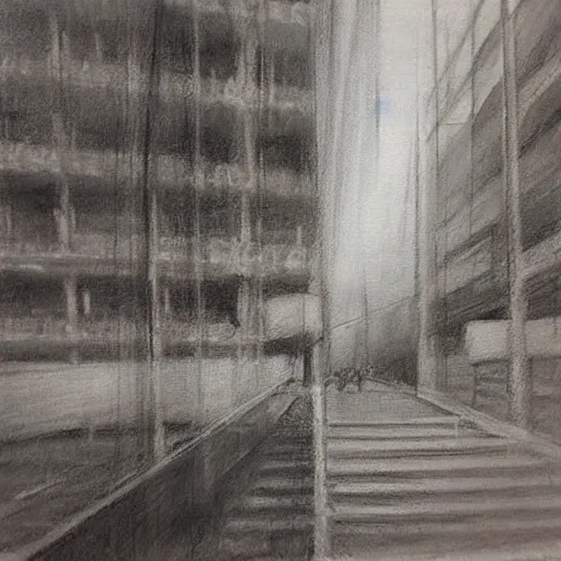 , Oil Painting, Pencil Sketch, paisaje parís futurista