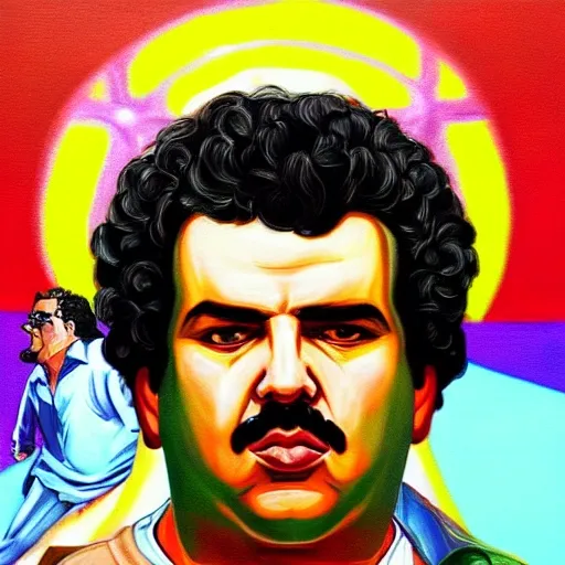 pablo escobar gta v, Trippy, Trippy, Cartoon, Oil Painting