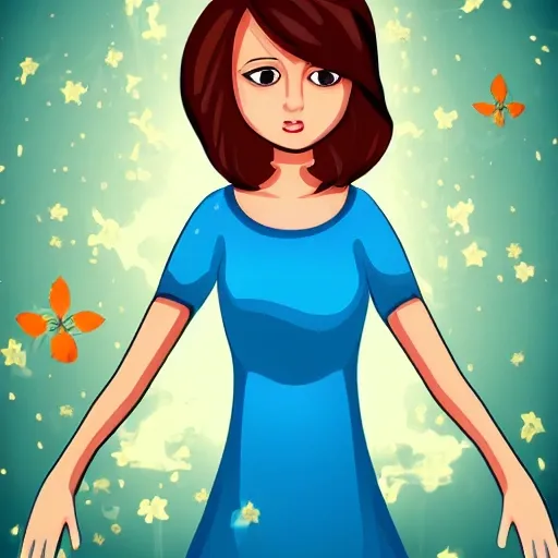 beautiful girl, Cartoon