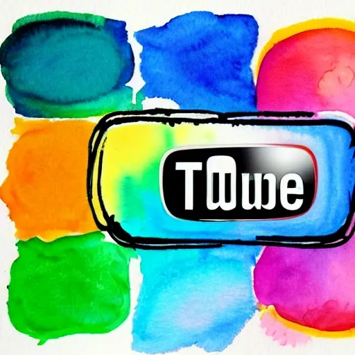 a logo for a youtube chanel of memes, Water Color