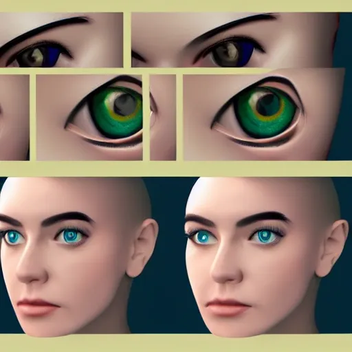 Female Eyes 3d Concept Art Arthubai 