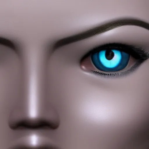 female eyes, 3d, concept art, white background