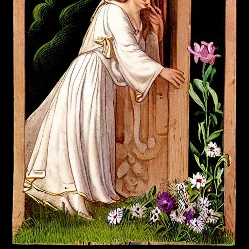 Hark! hark! The lark 
Hark! hark! the lark at heaven's gate sings,
And Phoebus 'gins arise,
His steeds to water at those springs
On chalic'd flowers that lies;
And winking Mary-buds begin
To ope their golden eyes;
With everything that pretty is,
My lady sweet, arise:
Arise, arise!


