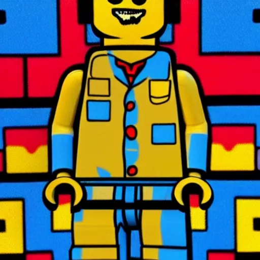 A Lego Man, Trippy, Cartoon, Trippy