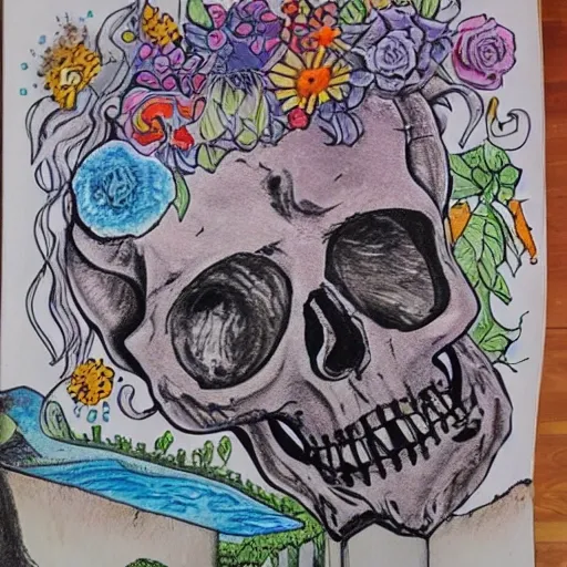 dibujo muy detallado de la muerte de la tierra