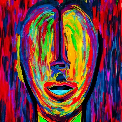 human head, abstract, bold
, Trippy