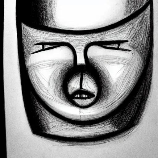 human face, abstract, bold
, Trippy black and white , 3D, Pencil Sketch, Cartoon