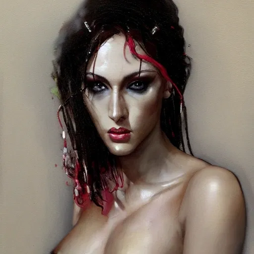 portrait full body female SEXY, DESNUDA Russian concubine with slim curvy body painting by gaston bussiere, greg rutkowski, yoji shinkawa, yoshitaka amano, tsutomu nihei, donato giancola, tim hildebrandt, oil on canvas, trending on artstation, featured on pixiv, cinematic composition, extreme detail, metahuman creator

,(best quality:1.4), ((masterpiece)),((realistic)), (detailed),

Negative prompt: paintings, sketches, (worst quality:2.0),(normal quality:2.0), (low quality:2.0), lowres, ((monochrome)), ((grayscale))(monochrome:1.1), (shota:1.5), ((disfigured)), ((bad art)),((NSFW)), bad-hands-5,
Steps: 20, Sampler: DDIM, CFG scale: 7, Seed: 4141018083, Size: 512x768, Model hash: 32c4949218, Model: V08_V08, Denoising strength: 0.5, ENSD: 31337, Hires upscale: 2, Hires steps: 20, Hires upscaler: 4x-UltraSharp