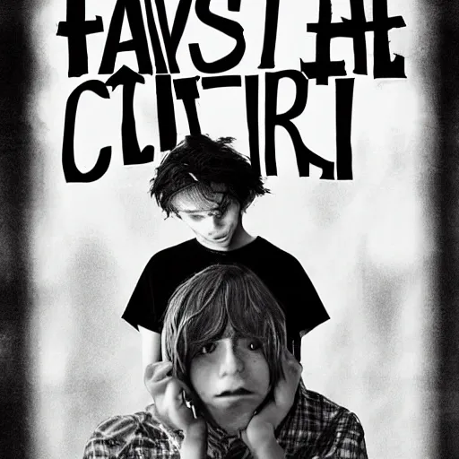 he makes the cover of a story where the protagonists are 3 teenagers who face a sinister cult, in tim burton style