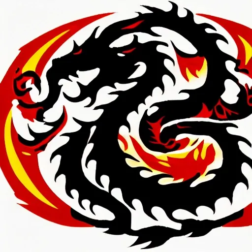 dragon_ oriental_warrior_logo_fire_smoke_rage.