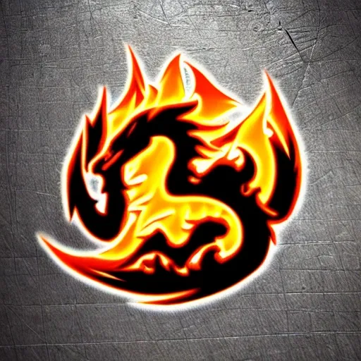 dragon_ oriental_warrior_logo_fire_smoke_rage.