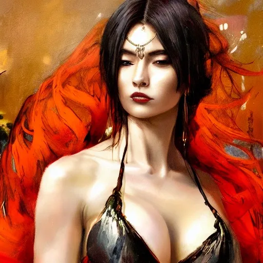 NSFW, portrait full body female Russian concubine with slim curvy body painting by gaston bussiere, greg rutkowski, yoji shinkawa, yoshitaka amano, tsutomu nihei, donato giancola, tim hildebrandt, oil on canvas, trending on artstation, featured on pixiv, cinematic composition, extreme detail, metahuman creator ,(best quality:1.4), ((masterpiece)),((realistic)), (detailed), Negative prompt: paintings, sketches, (worst quality:2.0),(normal quality:2.0), (low quality:2.0), lowres, ((monochrome)), ((grayscale))(monochrome:1.1), (shota:1.5), ((disfigured)), ((bad art)), bad-hands-5, Steps: 20, Sampler: DDIM, CFG scale: 7, Seed: 4141018083, Size: 512x768, Model hash: 32c4949218, Model: V08_V08, Denoising strength: 0.5, ENSD: 31337, Hires upscale: 2, Hires steps: 20, Hires upscaler: 4x-UltraSharp