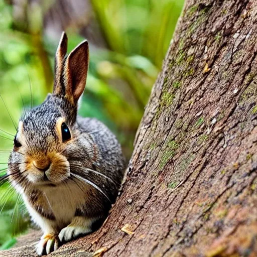 The story of the little rabbit takes place in a beautiful forest, which is a mysterious and vibrant place full of various plants and animals. The forest is characterized by tall trees, colorful flowers, clear streams, and wild creatures. It attracts people and animals of all kinds to explore and adventure.

The little rabbit is one of the small animals that live in the forest. He comes from a warm and harmonious family and has many good friends, such as squirrels, birds, and butterflies. The little rabbit loves to play and adventure in the forest, and he is always full of curiosity and exploration.

However, the forest is not always safe. In the depths of the forest, there are dangerous places such as steep cliffs and narrow mountain paths. In addition, there are evil forces and wild beasts lurking in the forest, which may pose a threat to the little rabbit and his friends at any time. The little rabbit must be vigilant and maintain enough courage and wisdom to survive and grow in the forest., Cartoon