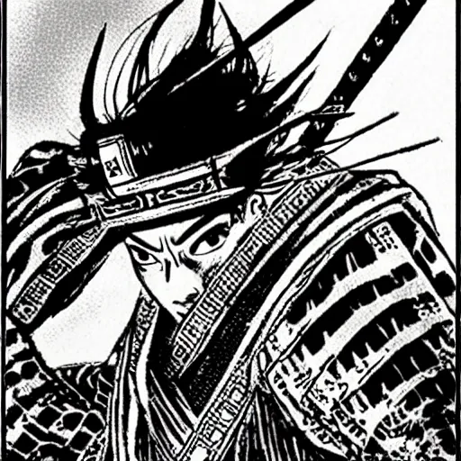 sanjuro samurai picture yoshitaka amano style 