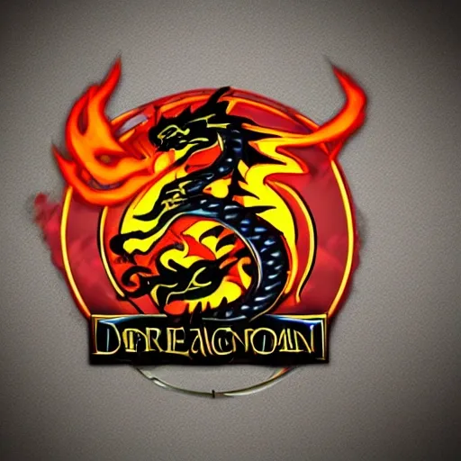 dragon_ oriental_warrior_logo_fire_smoke_rage.