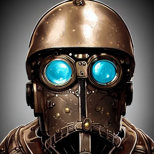 steampunk helmet fantasy art mask robot ninja stylized digital illustration sharp focus, elegant intricate digital painting artstation concept art global illumination ray tracing advanced technology chaykin howard and campionpascale and cooke darwyn and davis jack 