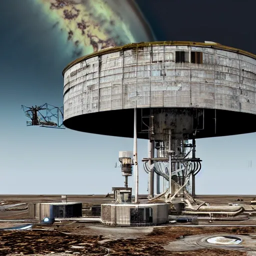 The Refueling Station: Generate an image of an abandoned refueling station, hovering above the turbulent, colorful clouds of a gas giant planet. The station is designed to refuel spacecraft and has large fuel storage tanks connected to a network of pipelines and hoses. The abandoned base is surrounded by a dense, thick mist, and the image should convey a sense of isolation and desolation. The station should feature intricate details such as rusted metal grates, leaking pipes, and discarded equipment. (((Remove Artifacts))), (((Ultra Detailed))), ((8K)), (((Enhanced)))