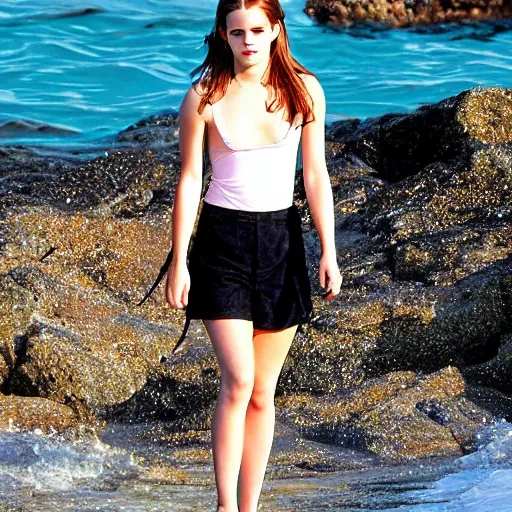 Emma Watson beach  , photograph