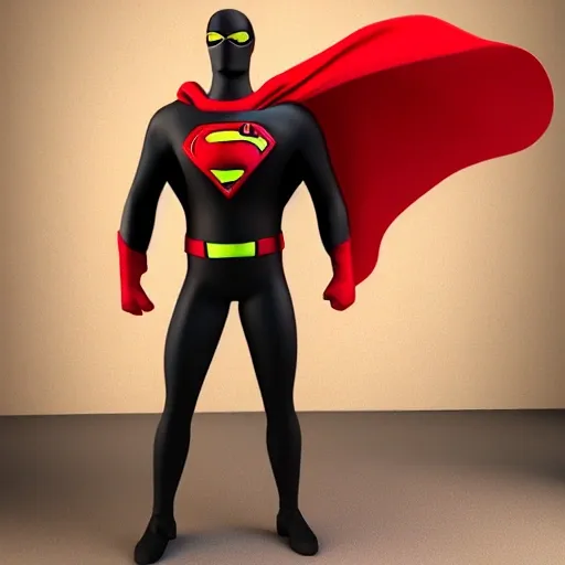 , 3D superhero male