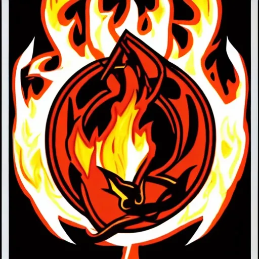 dragon_ oriental_warrior_logo_fire_smoke_rage.