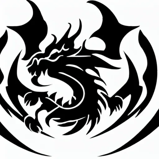 dragon_ oriental_warrior_logo_fire_smoke_rage.