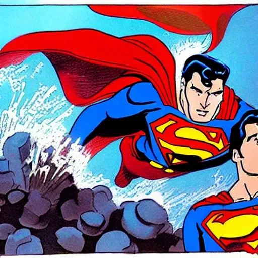 superman versus submarine monster, Cartoon