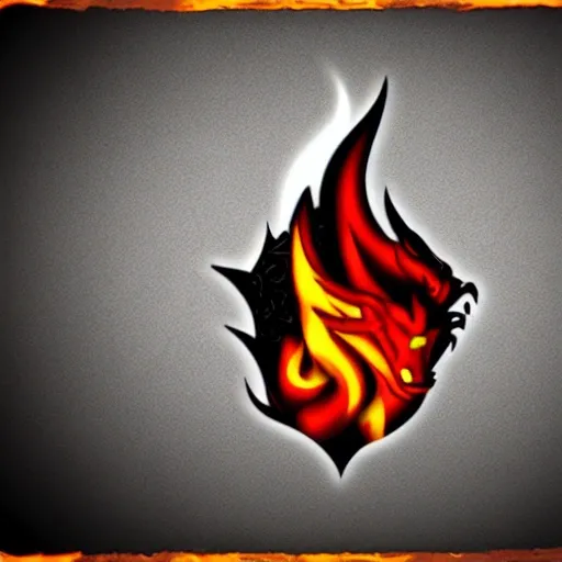 dragon_ oriental_warrior_logo_fire_smoke_rage.