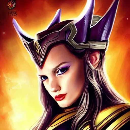 a majestic portrait of a asgardian girl very goodloking awesome lolas
