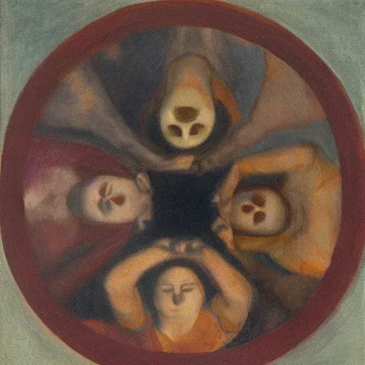 lamda simbol in a center of a circle, goth