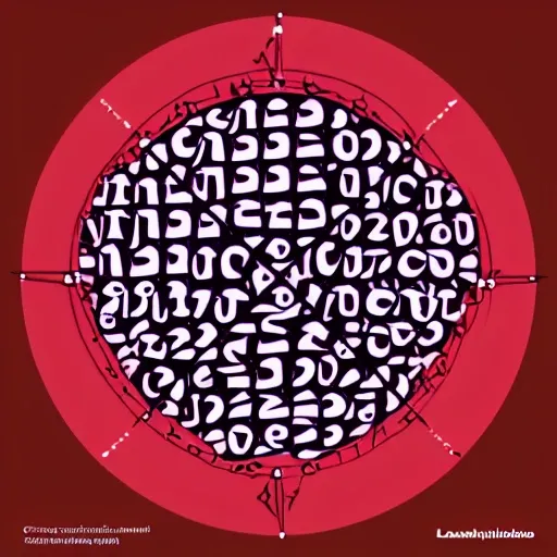 lamda mathematic simbol in a center of a circle, goth style