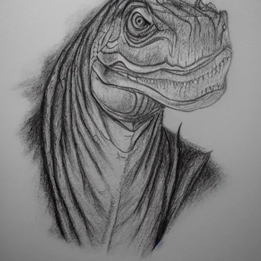 , Pencil Sketch, dinosaurio