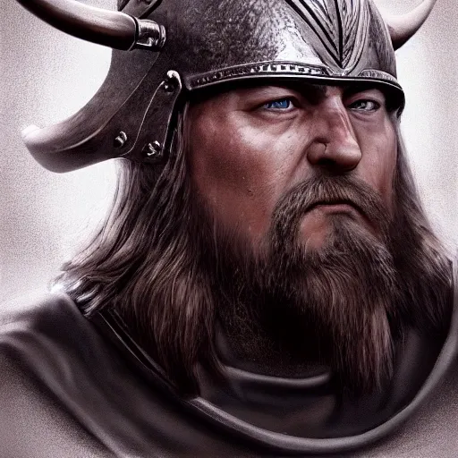 Hyper-realistic, front-view close-up portrait of a furious Viking bursting into flames, smoke, embers, (symmetrical composition)+, (eye contact)+, epic, celestial, moody, cinematic lighting, lens flare, highly detailed, sharp focus, octane render, HDRI, intense, dramatic, warm colors, fiery effect, professional, 35mm, 8k, IMAX, (mouth closed)+, viking helmet on his head, dark studio, low key, high contrast, dark background, flawless detail, award-winning, expertly crafted, detailed pupils, unreal engine, 3D, Pencil Sketch