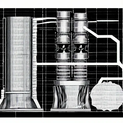 Process sketch of a small nuclear reactor