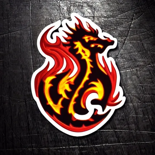 dragon_ oriental_warrior_logo_fire_smoke_rage.