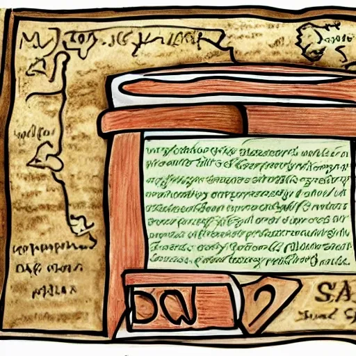 a drawing of a map parchment where the title says "SDGs" and the writings on the treasure chest read "what we want" 
