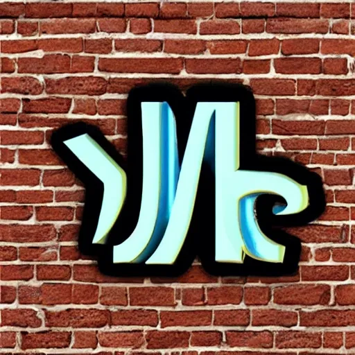 Logo en 3d con las letras AJ con sombras