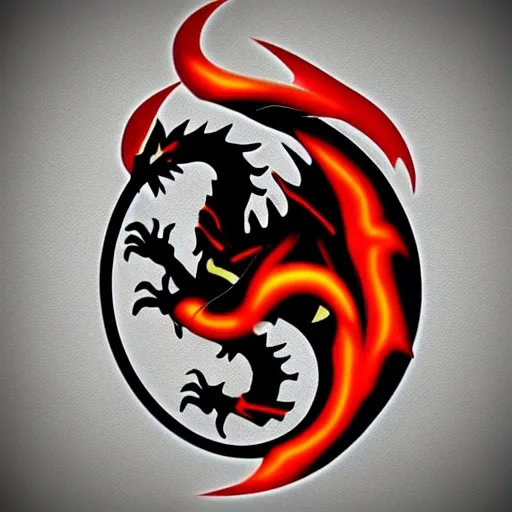 dragon_ oriental_warrior_logo_fire_smoke_rage.