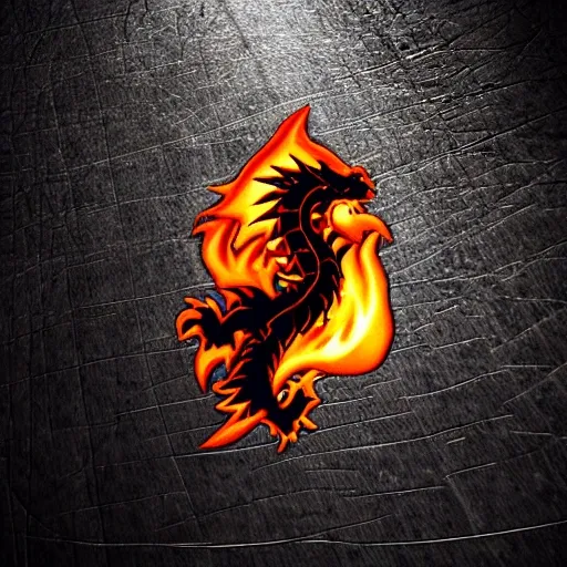 dragon_ oriental_warrior_logo_fire_smoke_rage.