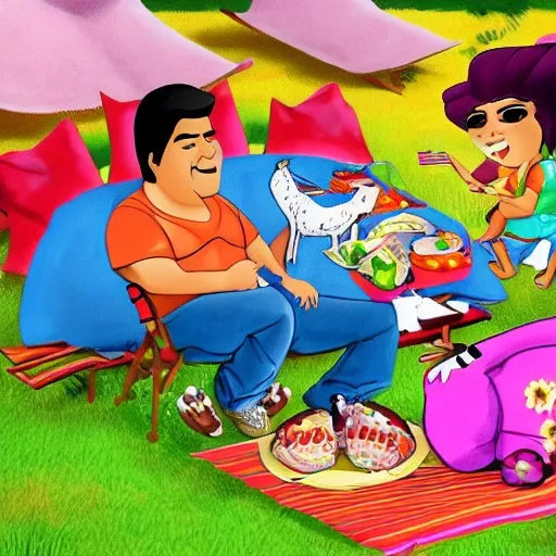 George lopez llama picnic, Cartoon