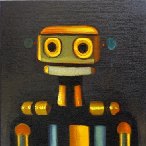 robot, Oil Painting