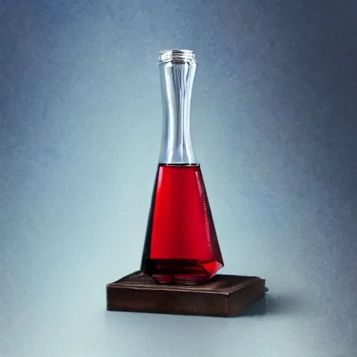 On the table stands a small crystal glass with light-red liqueur. Faceted sides, a delicate stem for the glass, watercolor pen by brad mesina, product lighting, style Anton Fadeev, thomas kinkade, greg rutkowski, Water Color, product lighting