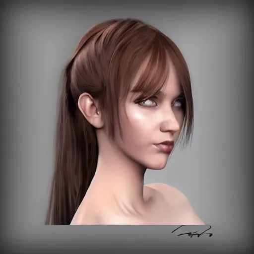 beauty realistic readhead girl, ,realistic shaded, fine details,, 3D