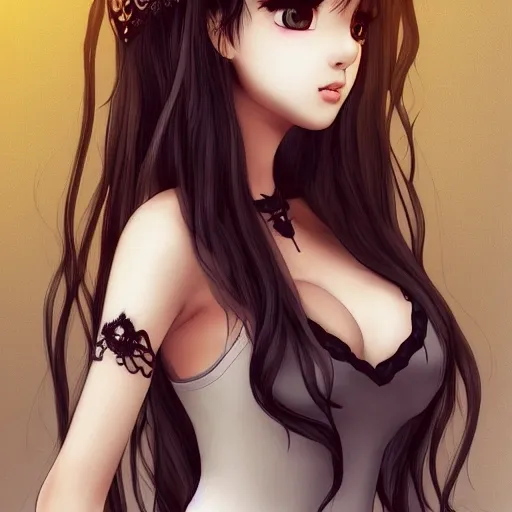 (best quality:1.4), ((masterpiece)),((realistic)), (detailed), masterpiece_portrait,bell_tower, 1girl, korean, small_face, wavy_hair, lace-trimmed_hairband, choker, medium_breasts, one_breast_out, Cartoon, 3D