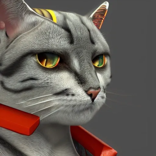 3d render cyberpunk CAT