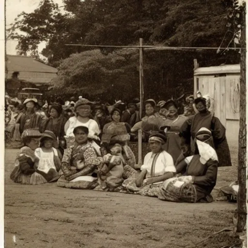 1900, filipino fiesta, province, boueareau, 3D
