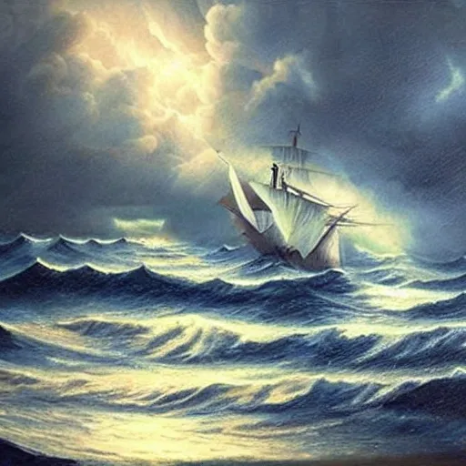 
sea / night / storm / ship

,(best quality:1.1), ((masterpiece)),((hiperrealistic)), (detailed),