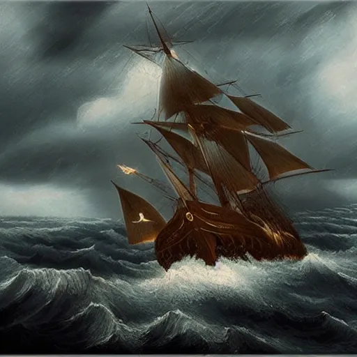 
sea / night / storm / ship

,(best quality:1.9), ((masterpiece)),((hiperrealistic)), (detailed),