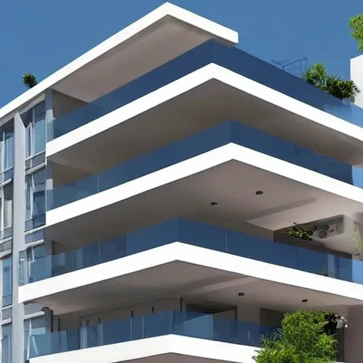 100 ft house with 4 modern floors balconies urban environment