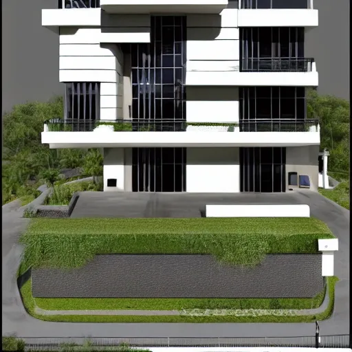 , Trippy divided house independent entrances 4 floors balconies urban dweller modern architecture area 100ft